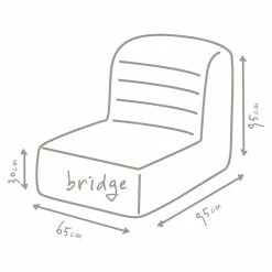 BAUHAUS Outbag Outdoor-Sitzsack Bridge Plus Mud, L X B: 95 X 65 Cm, 100 % Polyester -Cheap Regale Store 12 3666