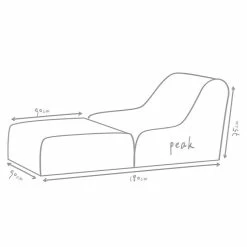 BAUHAUS Outbag Outdoor-Sitzsack Peak Plus Cool Grey, L X B: 180 X 90 Cm, 100 % Polyester -Cheap Regale Store 12 3737