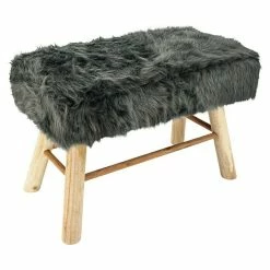 BAUHAUS Bank Kunstfell 60 X 30 X 42 Cm, Grau