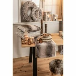 BAUHAUS Fellhocker Ø X H: 30 X 42 Cm, Beige/Braun, Material Bezug: Polyester -Cheap Regale Store 12 3763