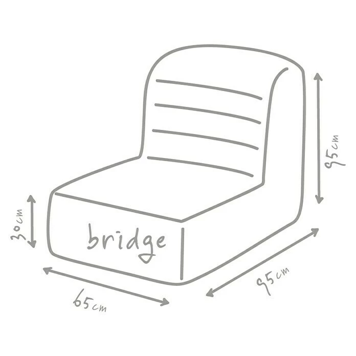 BAUHAUS Outbag Outdoor-Sitzsack Bridge Plus Orange, L X B: 95 X 65 Cm, 100 % Polyester 3 BAUHAUS Outbag Outdoor-Sitzsack Bridge Plus Orange, L X B: 95 X 65 Cm, 100 % Polyester – Bild 3