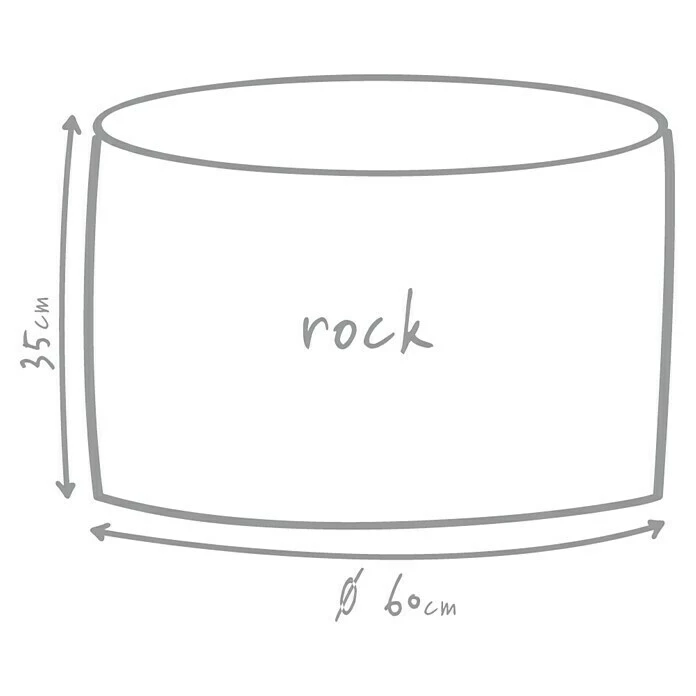 BAUHAUS Outbag Outdoor-Sitzhocker Rund Rock Plus Black, Ø X H: 60 X 35 Cm, 100 % Polyester 4 BAUHAUS Outbag Outdoor-Sitzhocker Rund Rock Plus Black, Ø X H: 60 X 35 Cm, 100 % Polyester – Bild 4