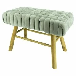 BAUHAUS Hocker Knoten 60 X 30 X 42 Cm, Grau, Samt