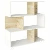 BAUHAUS Phönix Regal Shelfy L X B X H: 35,6 X 103 X 110 Cm, Weiß/Eiche