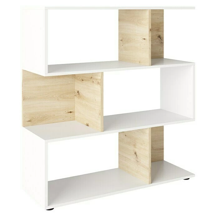 BAUHAUS Phönix Regal Shelfy L X B X H: 35,6 X 103 X 110 Cm, Weiß/Eiche 1 BAUHAUS Phönix Regal Shelfy L X B X H: 35,6 X 103 X 110 Cm, Weiß/Eiche