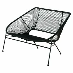 BAUHAUS Bank Eddy L X B X H: 128 X 75 X 85 Cm, Kunststoff, Schwarz