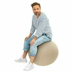 BAUHAUS Sitting Ball Gymnastikball Felt Beige, Durchmesser: 65 Cm, Material Bezug: 100 % Polyester -Cheap Regale Store 12 3934
