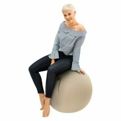 BAUHAUS Sitting Ball Gymnastikball Felt Beige, Durchmesser: 65 Cm, Material Bezug: 100 % Polyester -Cheap Regale Store 12 3936