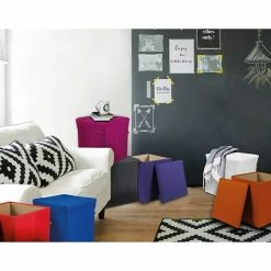 BAUHAUS Phönix Sitz- & Aufbewahrungsbox Stor It L X B X H: 41 X 41 X 44 Cm, Polyester, Violett -Cheap Regale Store 12 4002