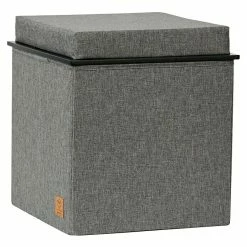 BAUHAUS Store It Premium Sitzhocker L X B X H: 37 X 37 X 41 Cm, Grau, Stoff