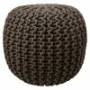 BAUHAUS Sitzhocker Strick Braun, Ø X H: 40 X 40 Cm