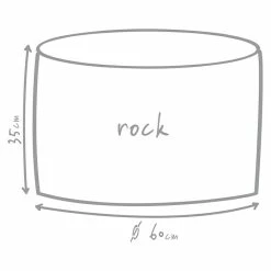 BAUHAUS Outbag Outdoor-Sitzhocker Rund Rock Plus Lime, Ø X H: 60 X 35 Cm, 100 % Polyester -Cheap Regale Store 12 4071