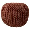 BAUHAUS Sitzhocker Strick Rot, Ø X H: 40 X 40 Cm