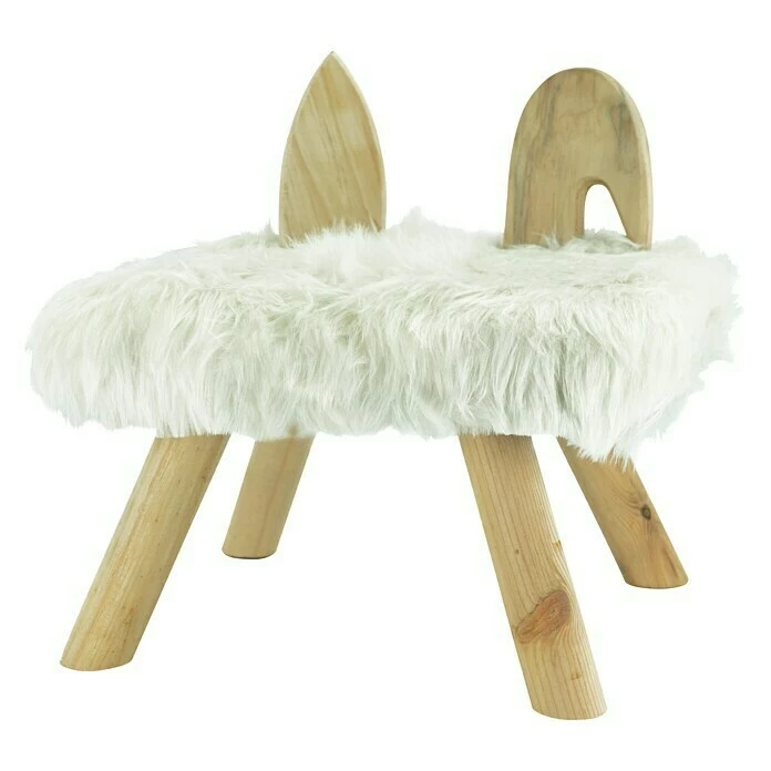 BAUHAUS Fellhocker Mit Ohren 33 X 43 X 40 Cm, Natur/Weiß 1 BAUHAUS Fellhocker Mit Ohren 33 X 43 X 40 Cm, Natur/Weiß