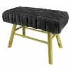 BAUHAUS Hocker Knoten 60 X 30 X 42 Cm, Schwarz, Samt