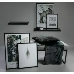 BAUHAUS Sitzbank Samt Grau, 120 X 45 X 45 Cm -Cheap Regale Store 12 4127