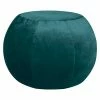 BAUHAUS Sitting Point Sitzhocker Plump Veluto Petrol, Ø X H: 45 X 50 Cm, 100 % Polyester