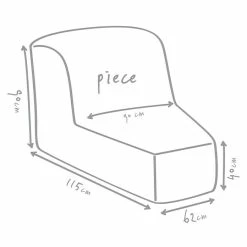 BAUHAUS Outbag Outdoor-Sitzsack Piece Zipper Aqua, L X B: 115 X 62 Cm, 100 % Polyester -Cheap Regale Store 12 4156