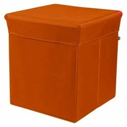 BAUHAUS Phönix Sitz- & Aufbewahrungsbox Stor It L X B X H: 41 X 41 X 44 Cm, Polyester, Orange