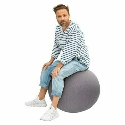 BAUHAUS Sitting Ball Gymnastikball Felt Grau, Durchmesser: 65 Cm, Material Bezug: 100 % Polyester -Cheap Regale Store 12 4181