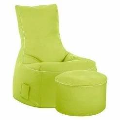 BAUHAUS Sitzsack Swing Scuba Set Inkl. Dotcom 95 X 90 Cm, Grün, 100 % Polyester/100 % Polyvinylchlorid