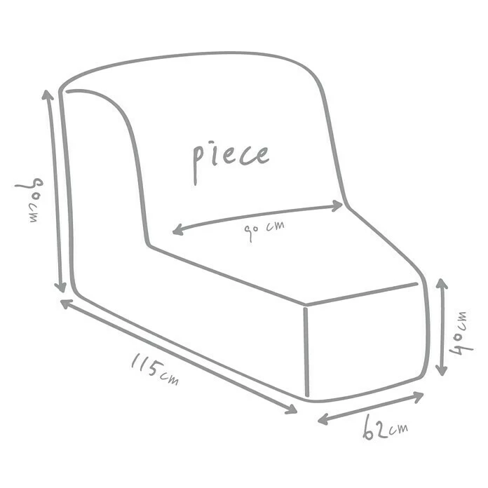 BAUHAUS Outbag Outdoor-Sitzsack Piece Zipper Red, L X B: 115 X 62 Cm, 100 % Polyester 4 BAUHAUS Outbag Outdoor-Sitzsack Piece Zipper Red, L X B: 115 X 62 Cm, 100 % Polyester – Bild 4