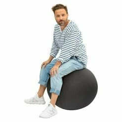 BAUHAUS Sitting Ball Gymnastikball Felt Anthrazit, Durchmesser: 65 Cm, Material Bezug: 100 % Polyester -Cheap Regale Store 12 4308