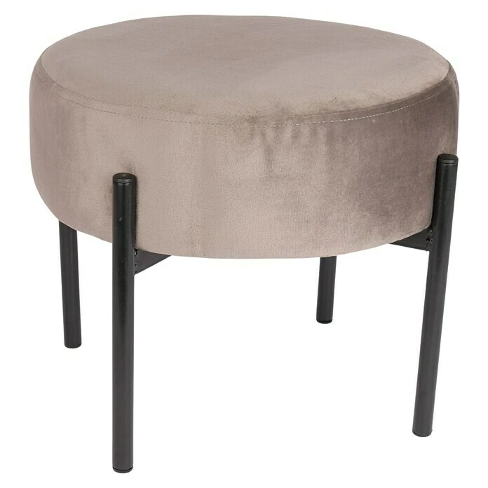 BAUHAUS Hocker Ø X H: 33 X 30 Cm, Grau, Samt 1 BAUHAUS Hocker Ø X H: 33 X 30 Cm, Grau, Samt