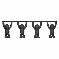 BAUHAUS Umbra Türgarderobe 4 Buddys L X B X H: 18,5 X 4,5 X 12,5 Cm, Schwarz
