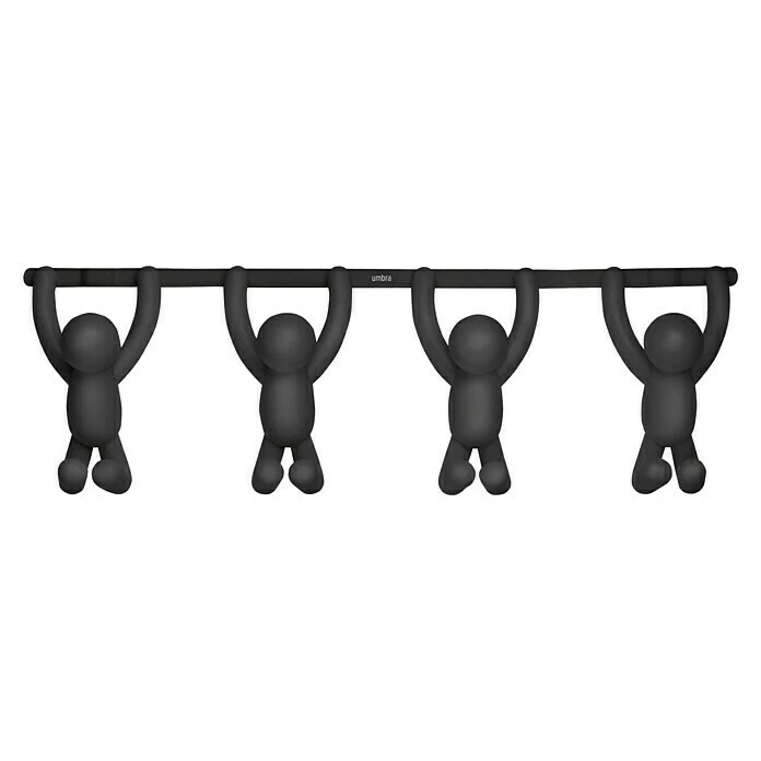 BAUHAUS Umbra Türgarderobe 4 Buddys L X B X H: 18,5 X 4,5 X 12,5 Cm, Schwarz 1 BAUHAUS Umbra Türgarderobe 4 Buddys L X B X H: 18,5 X 4,5 X 12,5 Cm, Schwarz