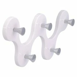 BAUHAUS Siro Hakenleiste 01047 Reinweiß L X H: 248 X 103 Mm, Anzahl Haken: 5 Stk. -Cheap Regale Store 12 4473