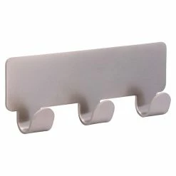 BAUHAUS Siro Hakenleiste 2178-114ZN4KV1S 114 X 16 Mm, Anzahl Haken: 3 Stk., Vernickelt Matt -Cheap Regale Store 12 4525