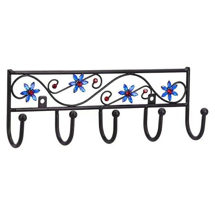 BAUHAUS Siro Garderobenleiste 2165-260PB12JE 8 L X B X H: 260 X 90 X 50 Mm, Anzahl Haken: 5 Stk., Schwarz/Blau 3 BAUHAUS Siro Garderobenleiste 2165-260PB12JE 8 L X B X H: 260 X 90 X 50 Mm, Anzahl Haken: 5 Stk., Schwarz/Blau – Bild 3