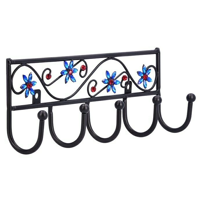 BAUHAUS Siro Garderobenleiste 2165-260PB12JE 8 L X B X H: 260 X 90 X 50 Mm, Anzahl Haken: 5 Stk., Schwarz/Blau 4 BAUHAUS Siro Garderobenleiste 2165-260PB12JE 8 L X B X H: 260 X 90 X 50 Mm, Anzahl Haken: 5 Stk., Schwarz/Blau – Bild 4