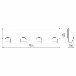 BAUHAUS Siro Hakenleiste 2178-156ZN4KV1S 156 X 16 Mm, Anzahl Haken: 4 Stk., Vernickelt Matt 10 BAUHAUS Siro Hakenleiste 2178-156ZN4KV1S 156 X 16 Mm, Anzahl Haken: 4 Stk., Vernickelt Matt -Cheap Regale Store 12 4565