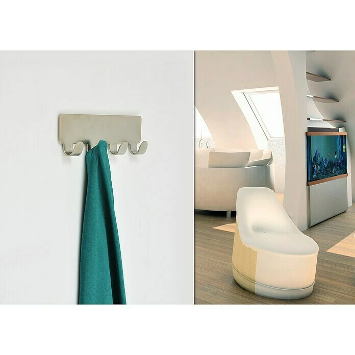 BAUHAUS Siro Hakenleiste 2178-156ZN4KV1S 156 X 16 Mm, Anzahl Haken: 4 Stk., Vernickelt Matt 6 BAUHAUS Siro Hakenleiste 2178-156ZN4KV1S 156 X 16 Mm, Anzahl Haken: 4 Stk., Vernickelt Matt – Bild 6