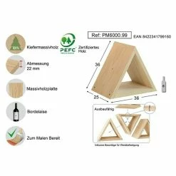 BAUHAUS Astigarraga Wandregal L X B X H: 25 X 36 X 36 Cm, Holz -Cheap Regale Store 12 457