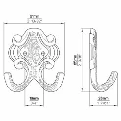 BAUHAUS Siro Garderobenhaken 431/ZN8 L X B X H: 61 X 65 X 28 Mm, Anzahl Haken: 1 Stk., Eisen - Antik 11 BAUHAUS Siro Garderobenhaken 431/ZN8 L X B X H: 61 X 65 X 28 Mm, Anzahl Haken: 1 Stk., Eisen - Antik -Cheap Regale Store 12 4646