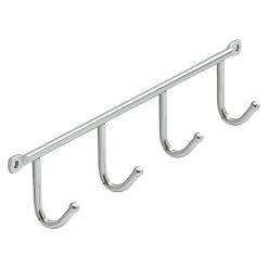 BAUHAUS Siro Garderobenleiste 2081-272ZN1 L X B X H: 272 X 53 X 32 Mm, Anzahl Haken: 4 Stk. -Cheap Regale Store 12 4667