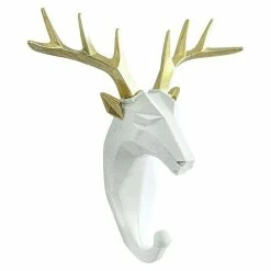 BAUHAUS Garderobenhaken Rentier L X B X H: 16 X 6,2 X 17 Cm, Weiß