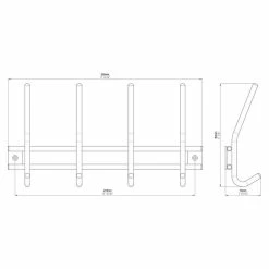 BAUHAUS Siro Garderobenleiste 2196-300N1V L X B X H: 300 X 160 X 50 Mm, Anzahl Haken: 4 Stk. 10 BAUHAUS Siro Garderobenleiste 2196-300N1V L X B X H: 300 X 160 X 50 Mm, Anzahl Haken: 4 Stk. -Cheap Regale Store 12 4681