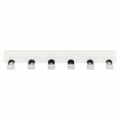 BAUHAUS Siro Garderobenleiste 1603-240ZN1 L X B X H: 240 X 41 X 16 Mm, Anzahl Haken: 6 Stk., Verchromt Poliert -Cheap Regale Store 12 4688