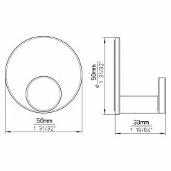 BAUHAUS Siro Garderobenhaken 2335/ZN21KV1S L X B X H: 50 X 50 X 33 Mm, Anzahl Haken: 1 Stk. -Cheap Regale Store 12 4707