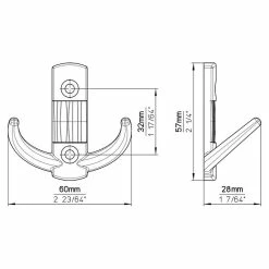BAUHAUS Siro Garderobenhaken 2214/ZN29 L X B X H: 60 X 148 X 66 Mm, Anzahl Haken: 1 Stk. -Cheap Regale Store 12 4727