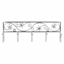 BAUHAUS Siro Garderobenleiste 2165-260ZN1JE 7 L X B X H: 260 X 90 X 50 Mm, Anzahl Haken: 5 Stk., Silber