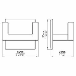 BAUHAUS Siro Garderobenhaken 2331/ZN1KV1S L X B X H: 60 X 50 X 38 Mm, Anzahl Haken: 1 Stk., Verchromt Poliert -Cheap Regale Store 12 4802