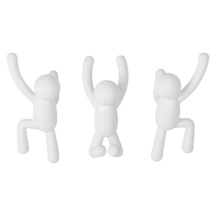 BAUHAUS Kleiderhaken Buddy 7,5 X 16,8 Cm, Weiß, Traglast: 2,2 Kg/Haken 1 BAUHAUS Kleiderhaken Buddy 7,5 X 16,8 Cm, Weiß, Traglast: 2,2 Kg/Haken