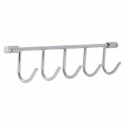 BAUHAUS Siro Garderobenleiste 2323-360ZN1A49V1 L X B X H: 360 X 56 X 36 Mm, Anzahl Haken: 5 Stk.