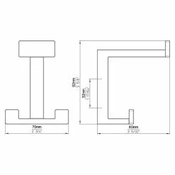 BAUHAUS Siro Garderobenhaken 2324/ZN21 L X B X H: 70 X 92 X 80 Mm, Anzahl Haken: 1 Stk., Farbe: Edelstahl -Cheap Regale Store 12 4853