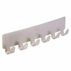 BAUHAUS Siro Garderobenleiste 2178-240ZN4KV1S L X B X H: 240 X 41 X 16 Mm, Anzahl Haken: 6 Stk., Silber